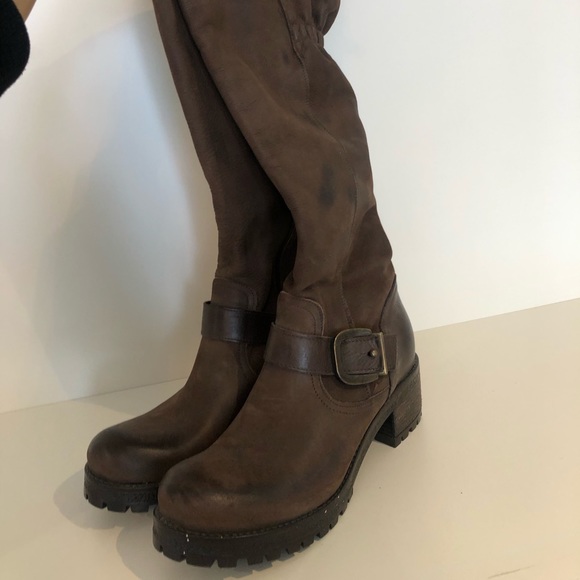 Brown Italian Leather Boots - Picture 1 of 8